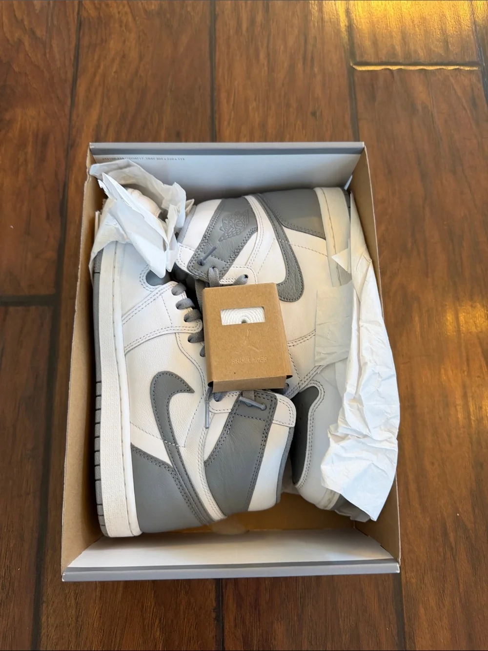 Air Jordan 1 RetroHigh OG Sneakers in Light Gray and White